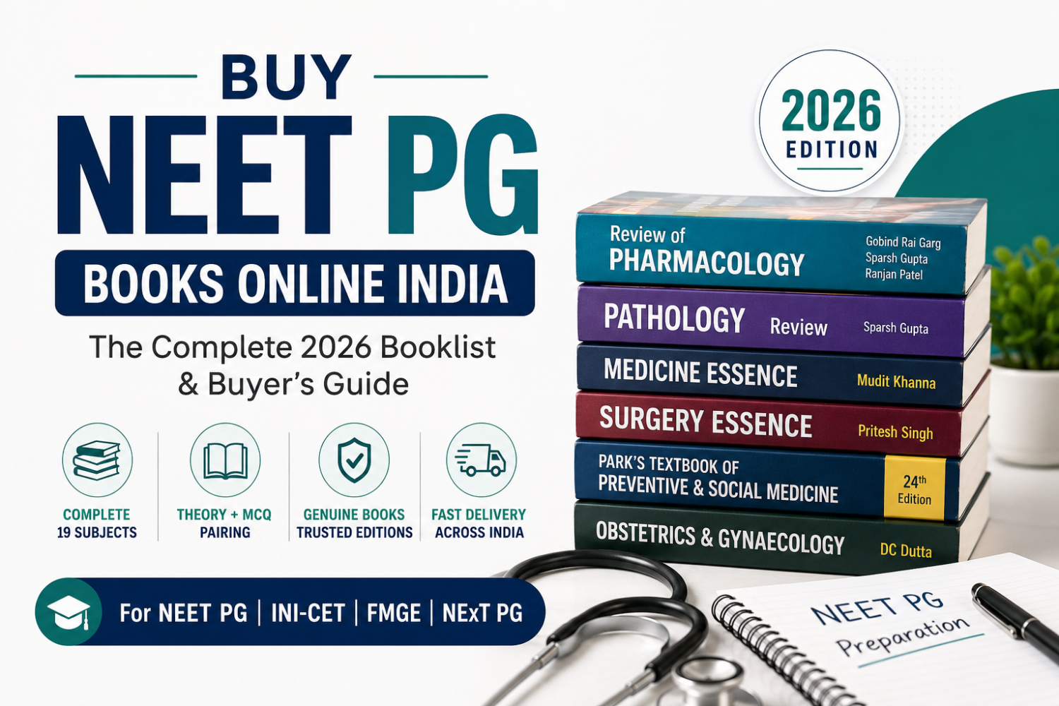 Buy NEET PG Books Online India: The Complete 2026 Booklist & Buyer's Guide