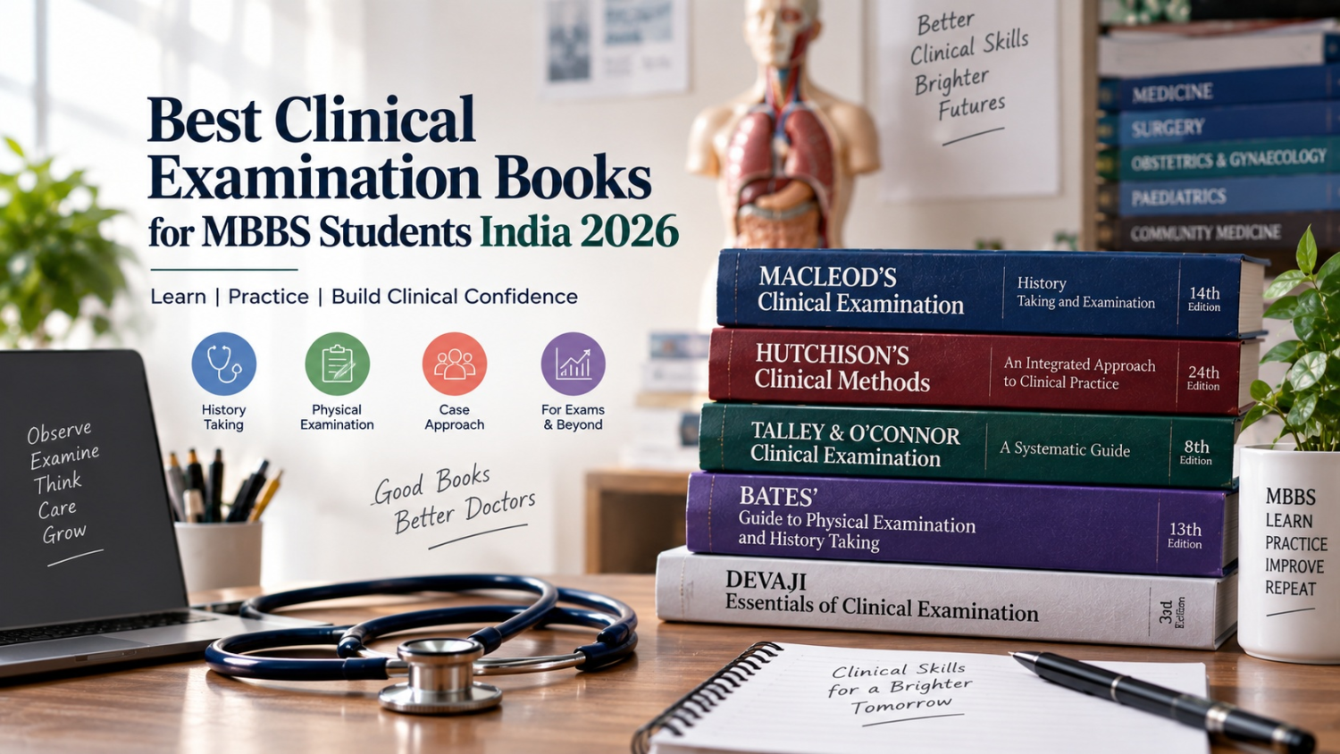Best Clinical Examination Books for MBBS Students India 2026 : Complete Subject-Wise Guide for MBBS Clinical Postings, Vivas & NEET PG