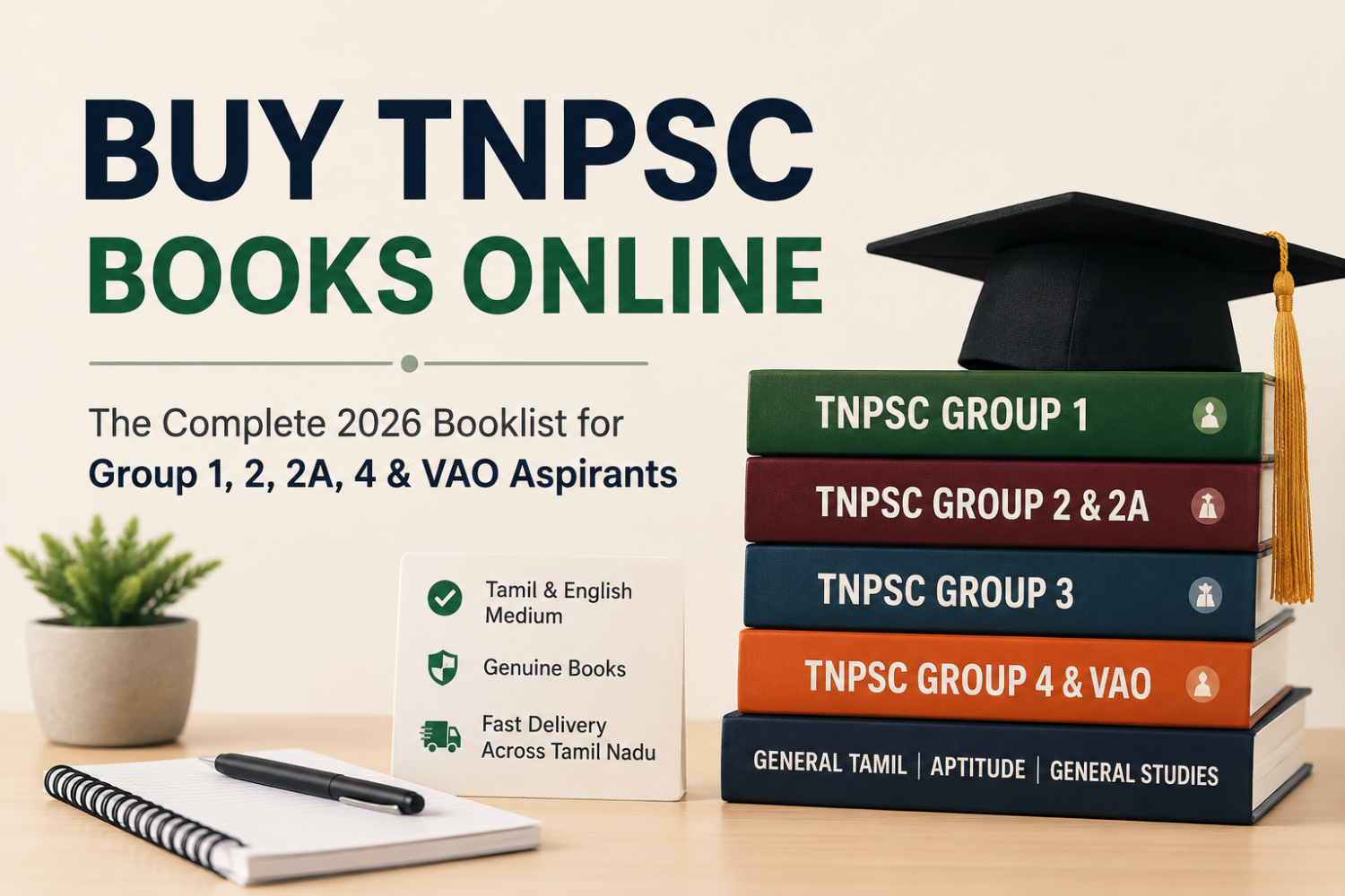 Buy TNPSC Books Online: The Complete 2026 Booklist for Group 1, 2, 2A, 4 & VAO Aspirants